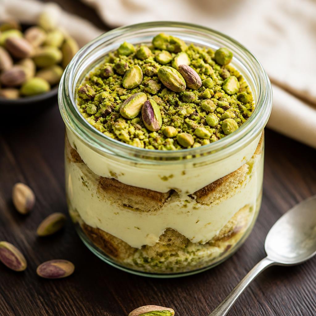 Tiramisu pistache en verrine