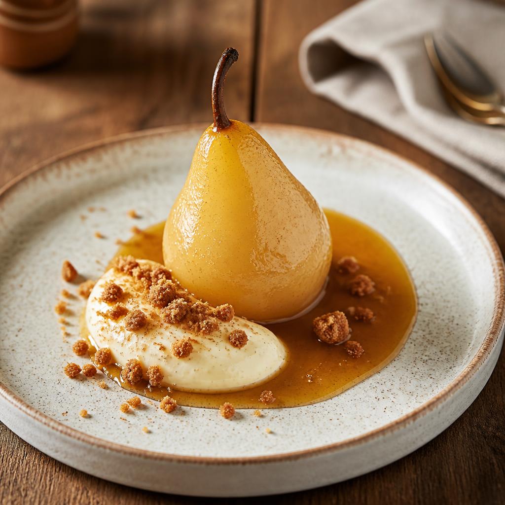 Poire confite au cidre